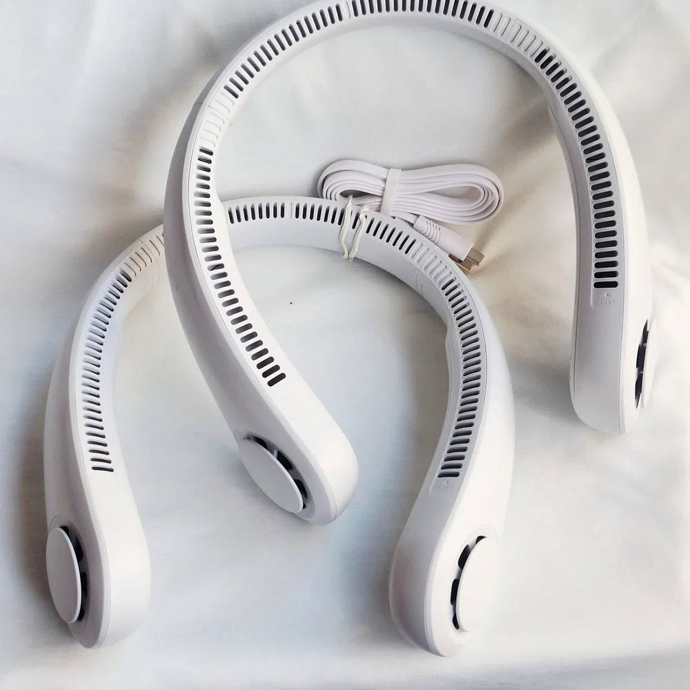NEW! JISULIFE Portable Neck Fan, Hands-Free Bladeless, 5 Speeds, Rechargable